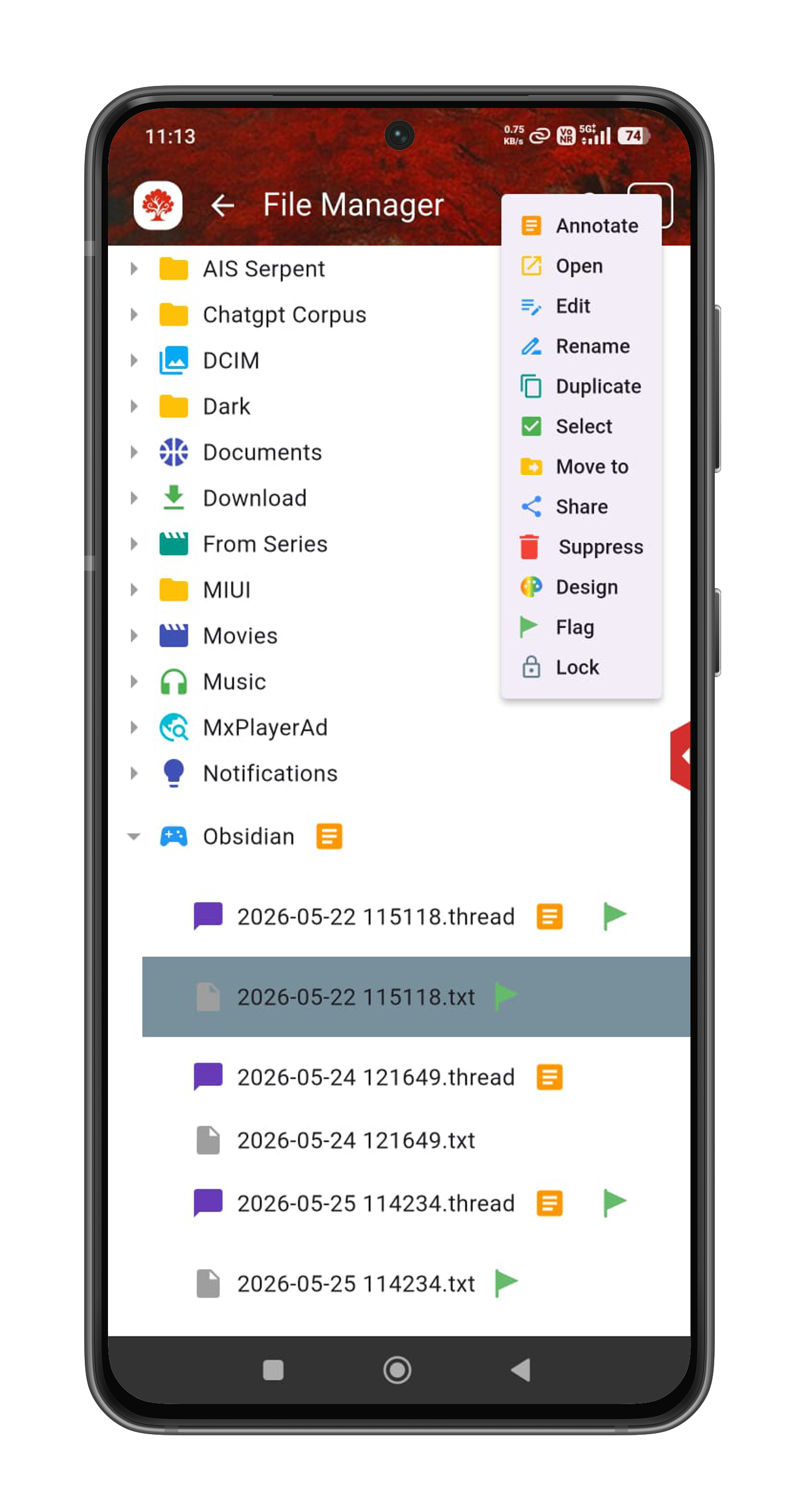 Tree structure and contextual actions in Xtree
