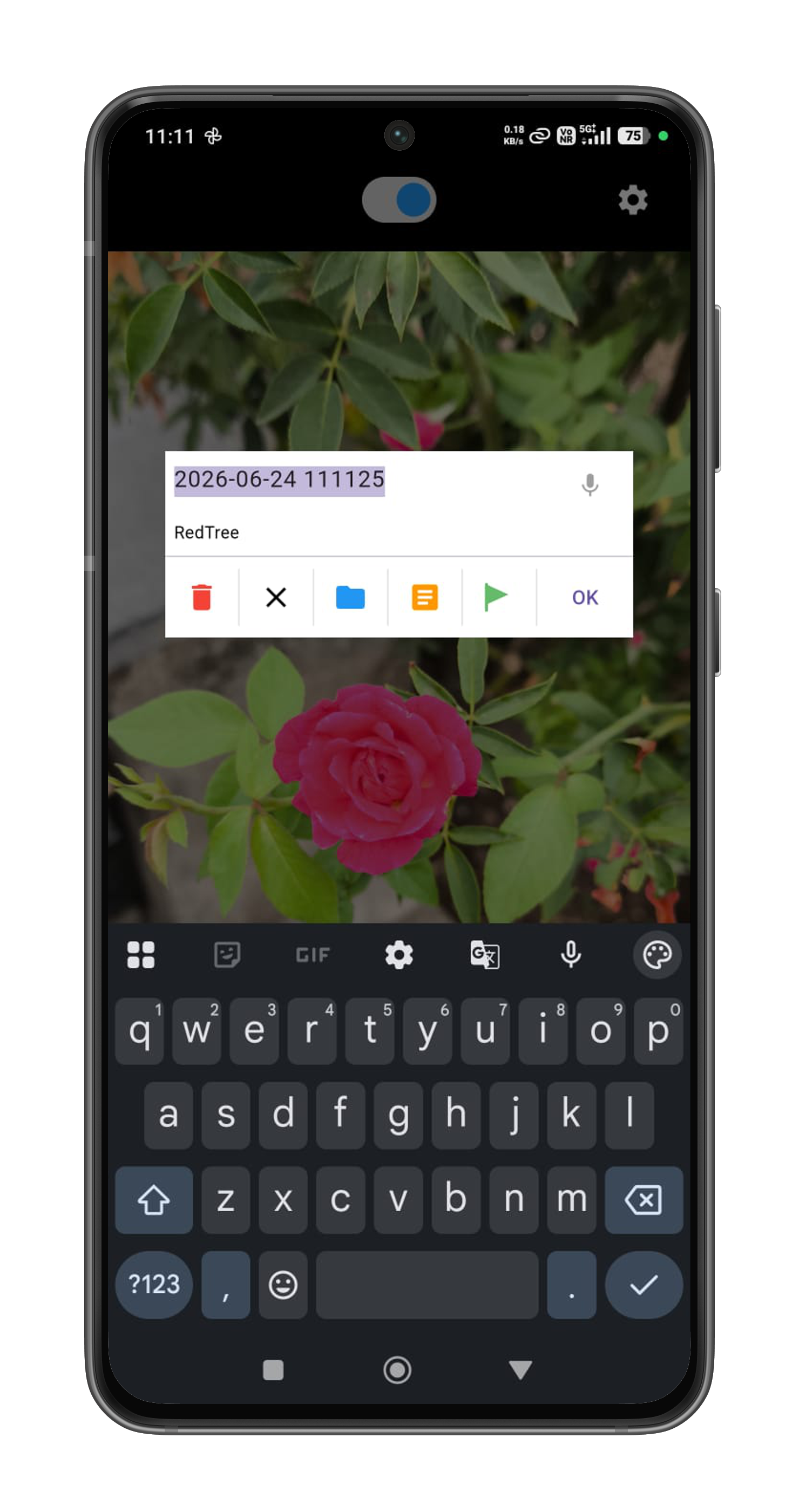 Photographic capture and RTbox in the RedTree application