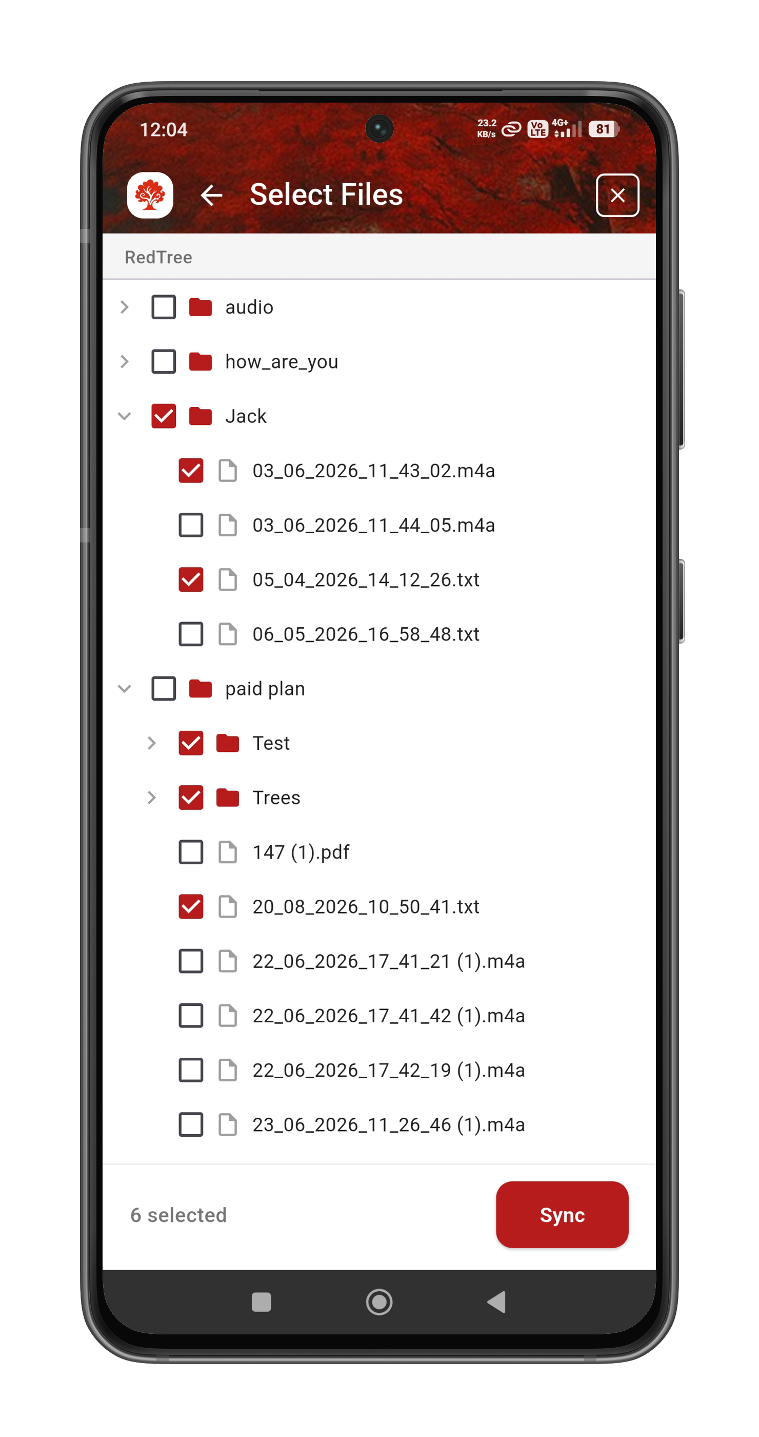 RedTree continuity across phone and Web